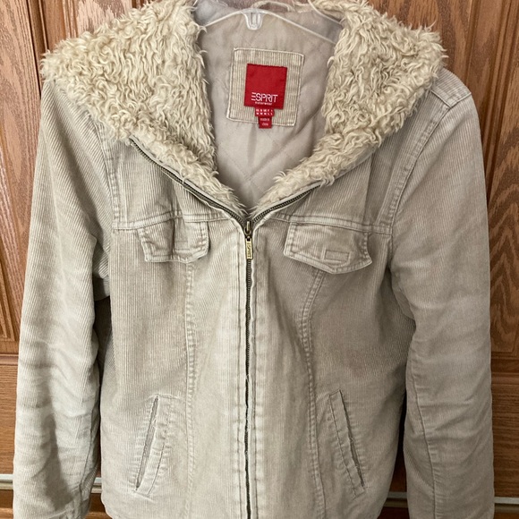 Esprit Jackets & Blazers - - Esprit Fall corduroy Quilted   jacket w/ hood
